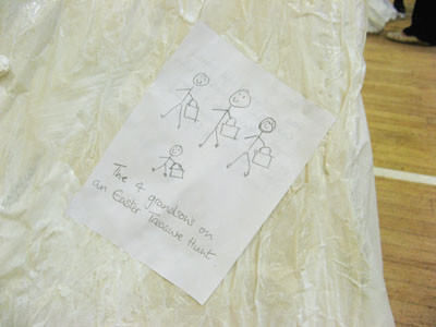 Some of the drawings and text made by the ladies about ideas of "home".